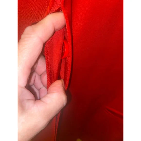 Women's vintage Escada Blazer Jacket Size 14 Red Black - Picture 8 of 12